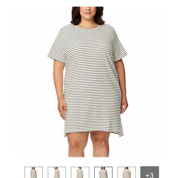 Buffalo Ladies Striped Dress Short Sleeve Black and White Large L - Picture 3 of 6